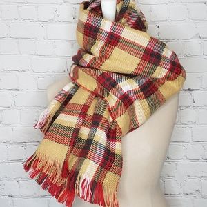 Coco Carmen Scarf Plaid Acrylic Reversible NET